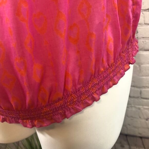 Gap pink orange print top - Picture 6 of 8